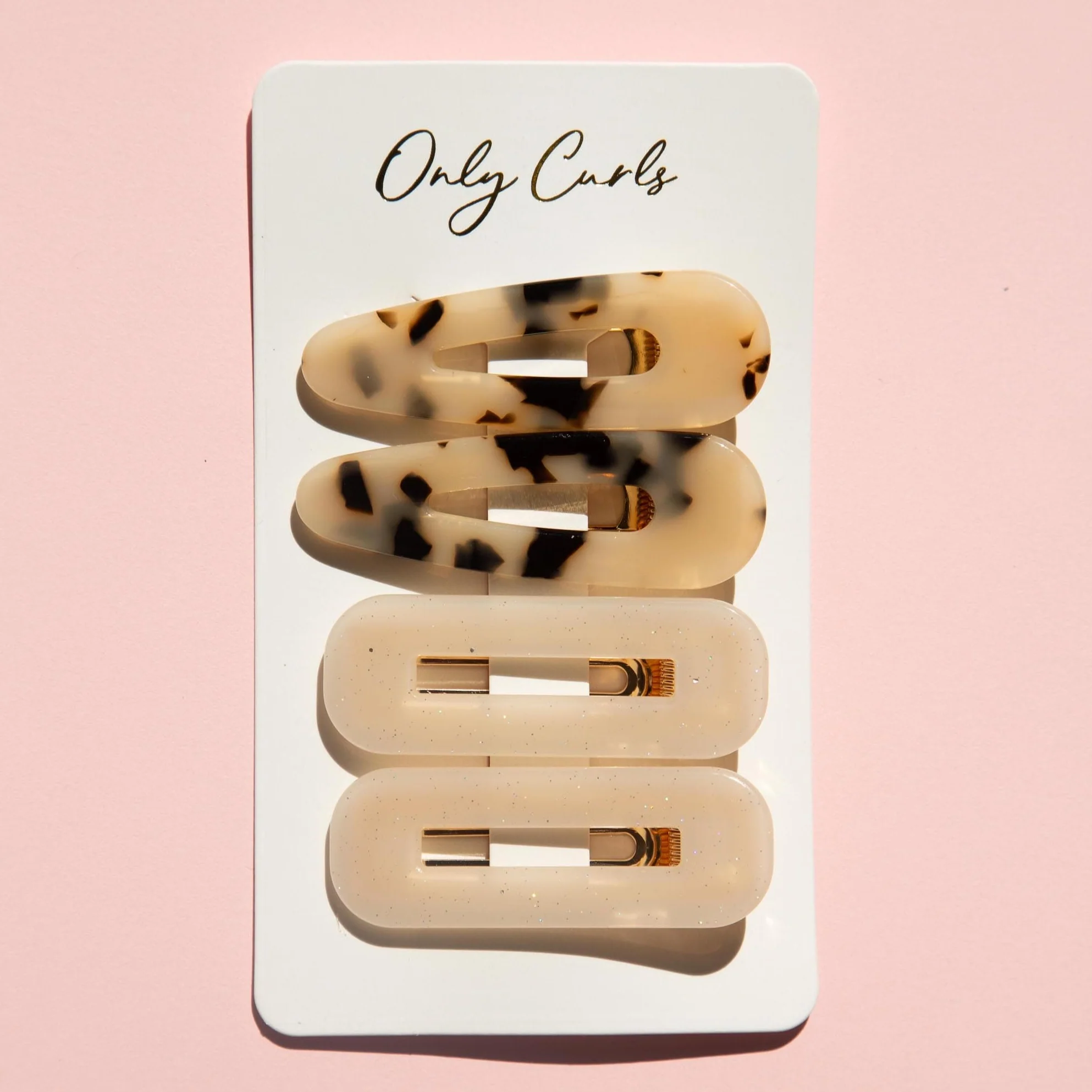Only Curls 4-Pack Crocodile Hair Clips - Tort Speckle - Image 2