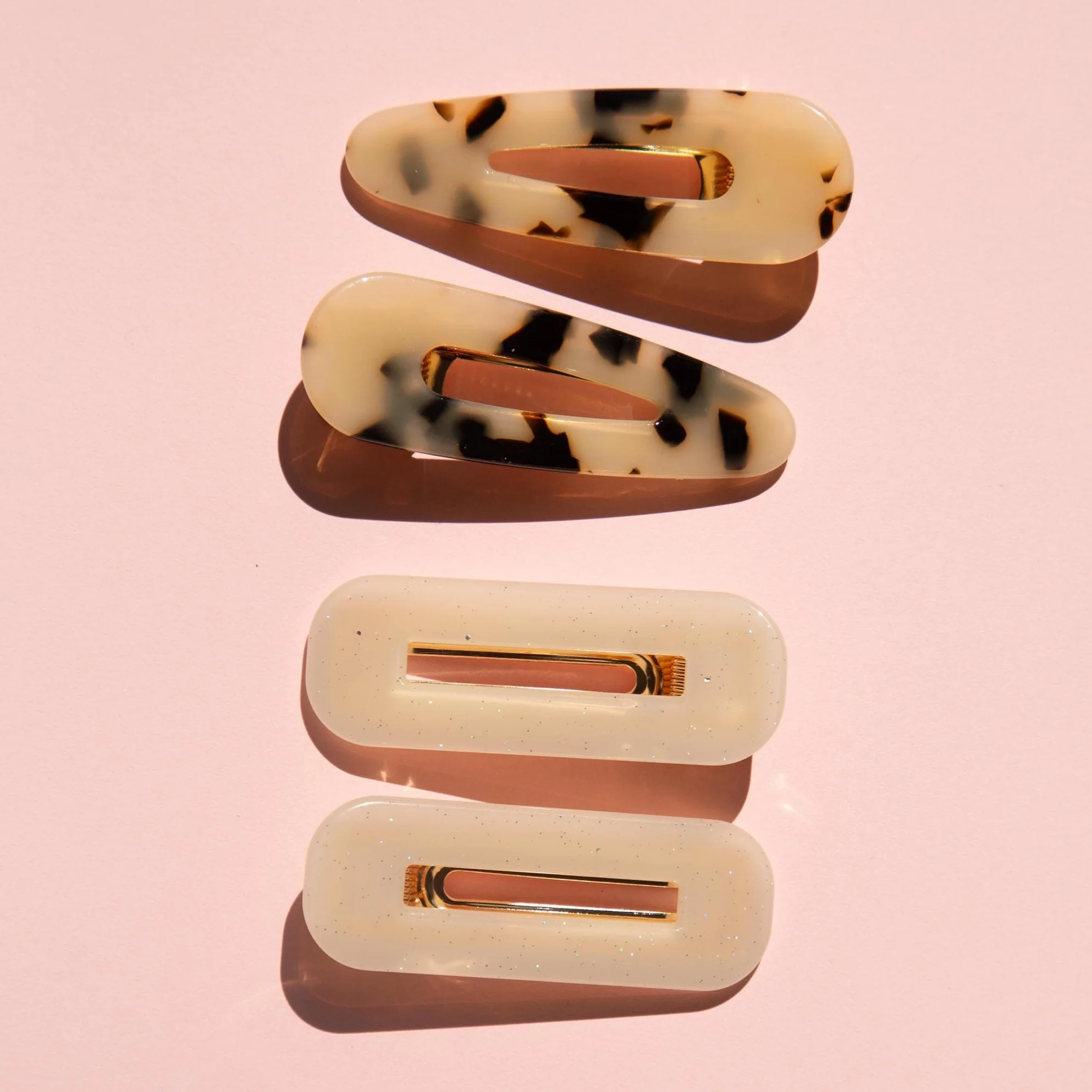 Only Curls 4-Pack Crocodile Hair Clips - Tort Speckle - Image 3