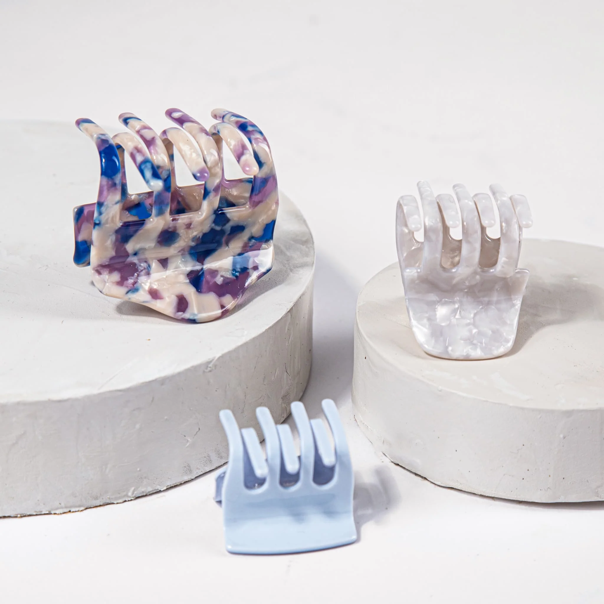 Only Curls Claw Clips - Blue Speckle - Image 3