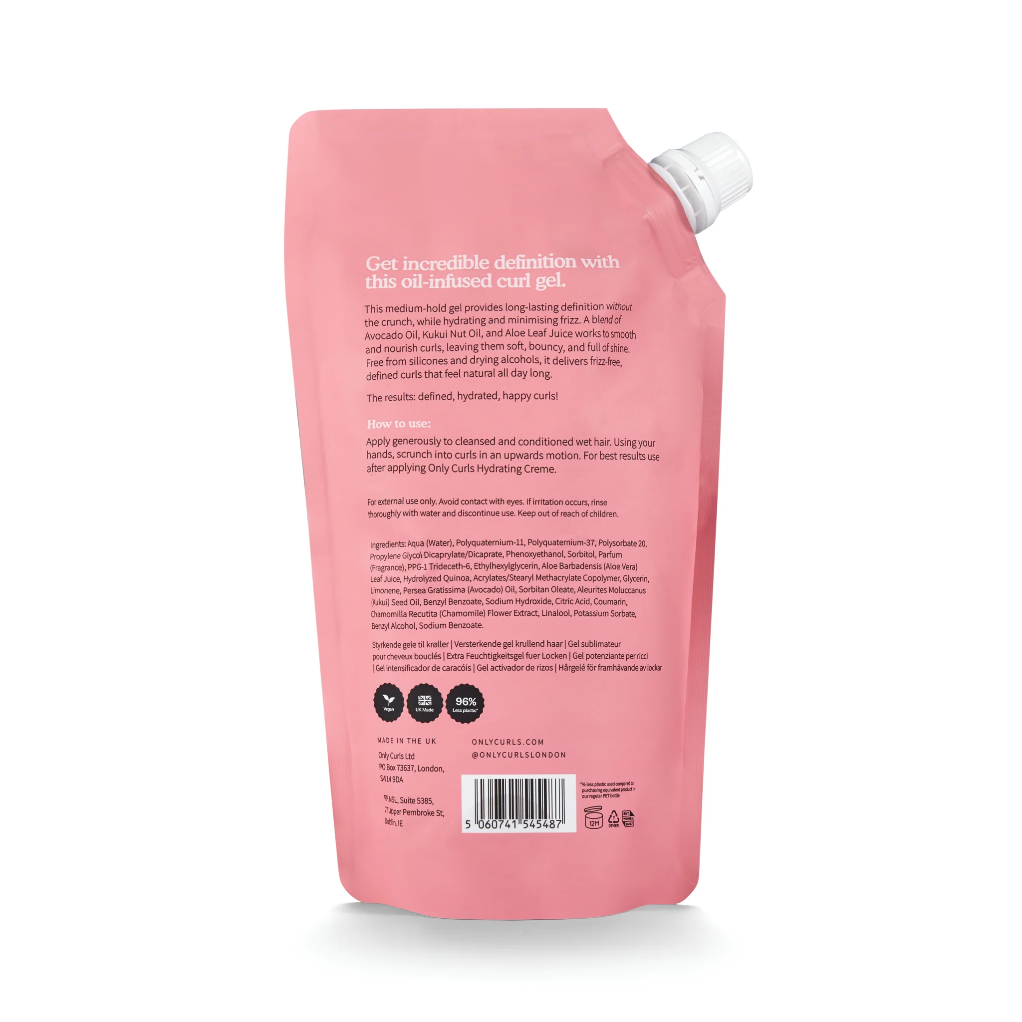 Only Curls Enhancing Curl Gel 500ml - Refill Pouch - Image 6