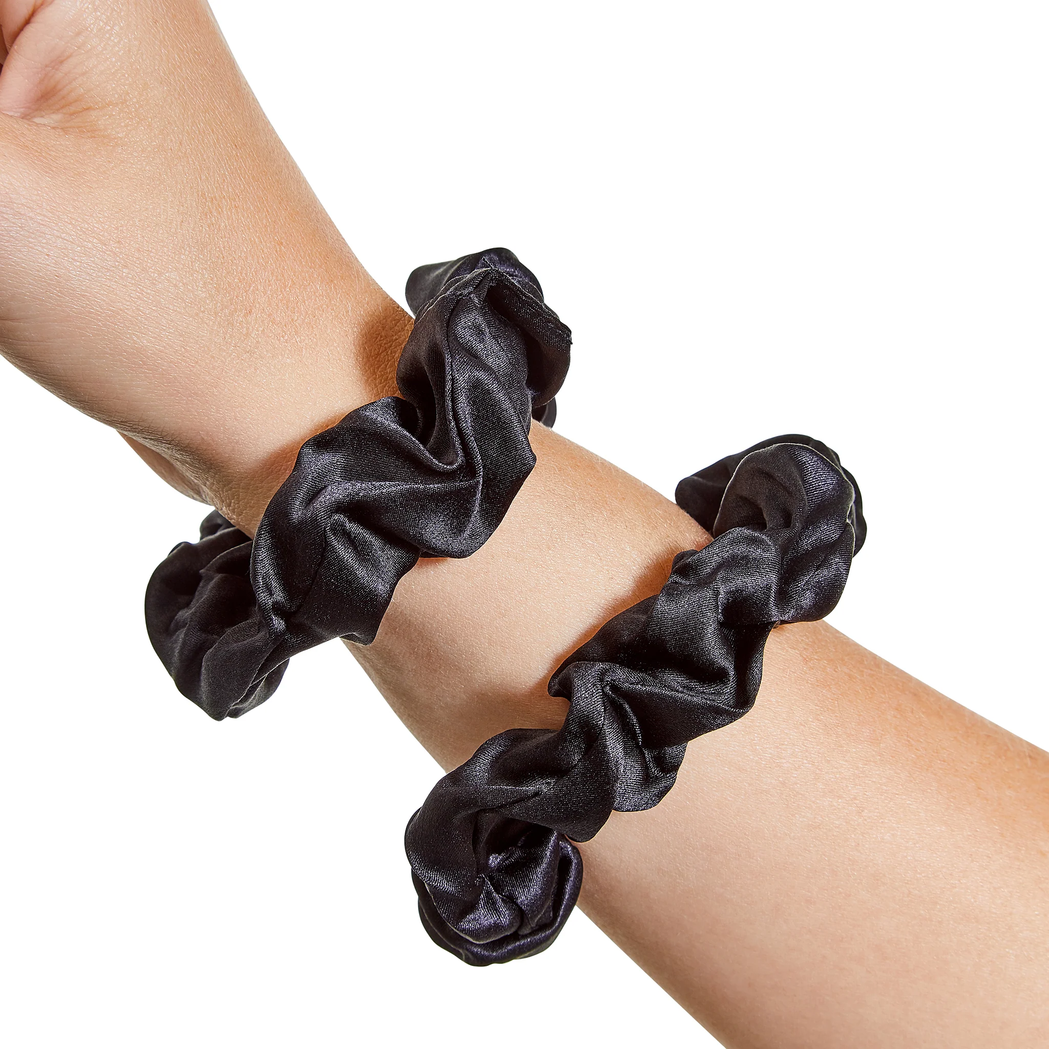 Only Curls Silk Scrunchies - Black - Image 2