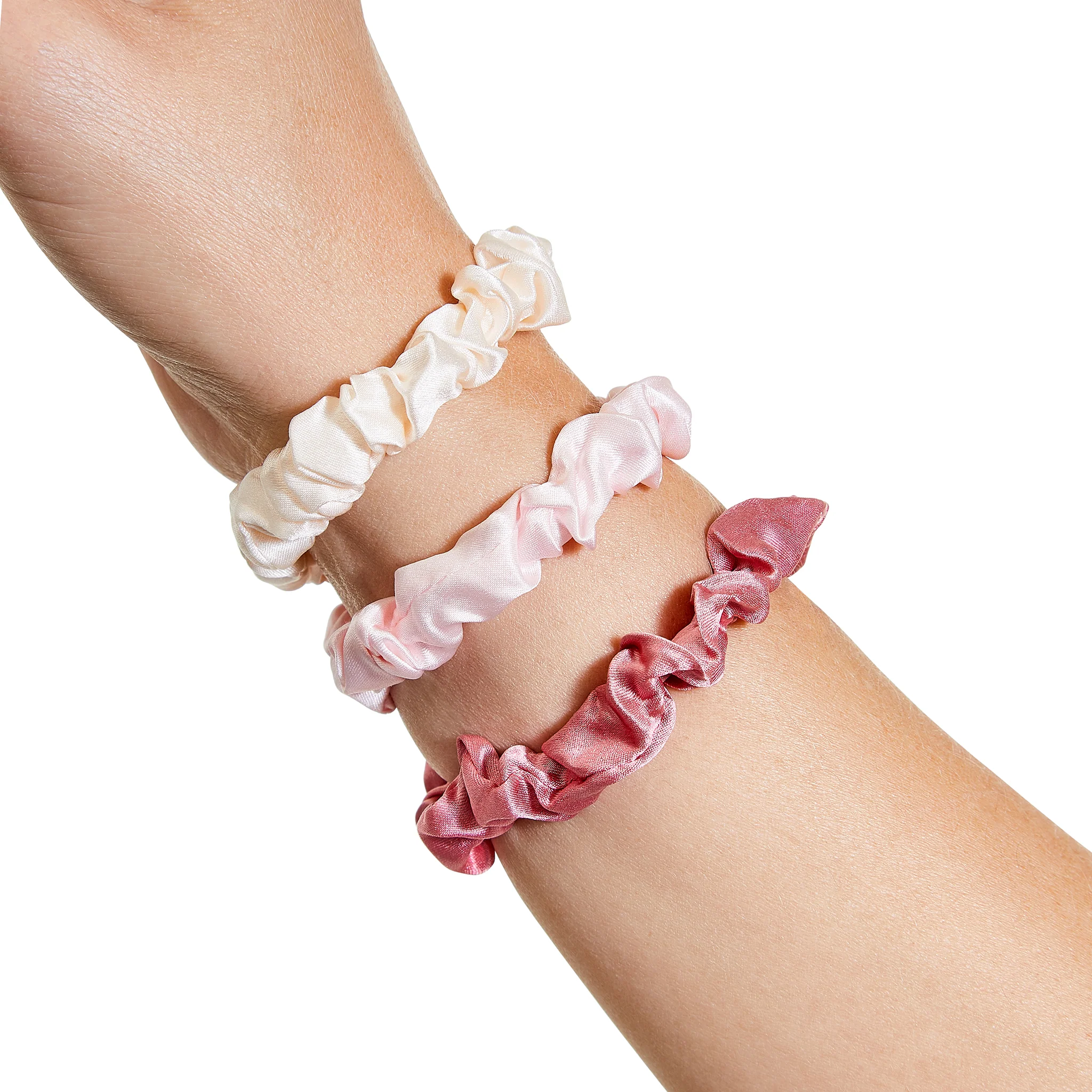 Only Curls Silk Scrunchies (Mini) - Rose Multi - Image 2