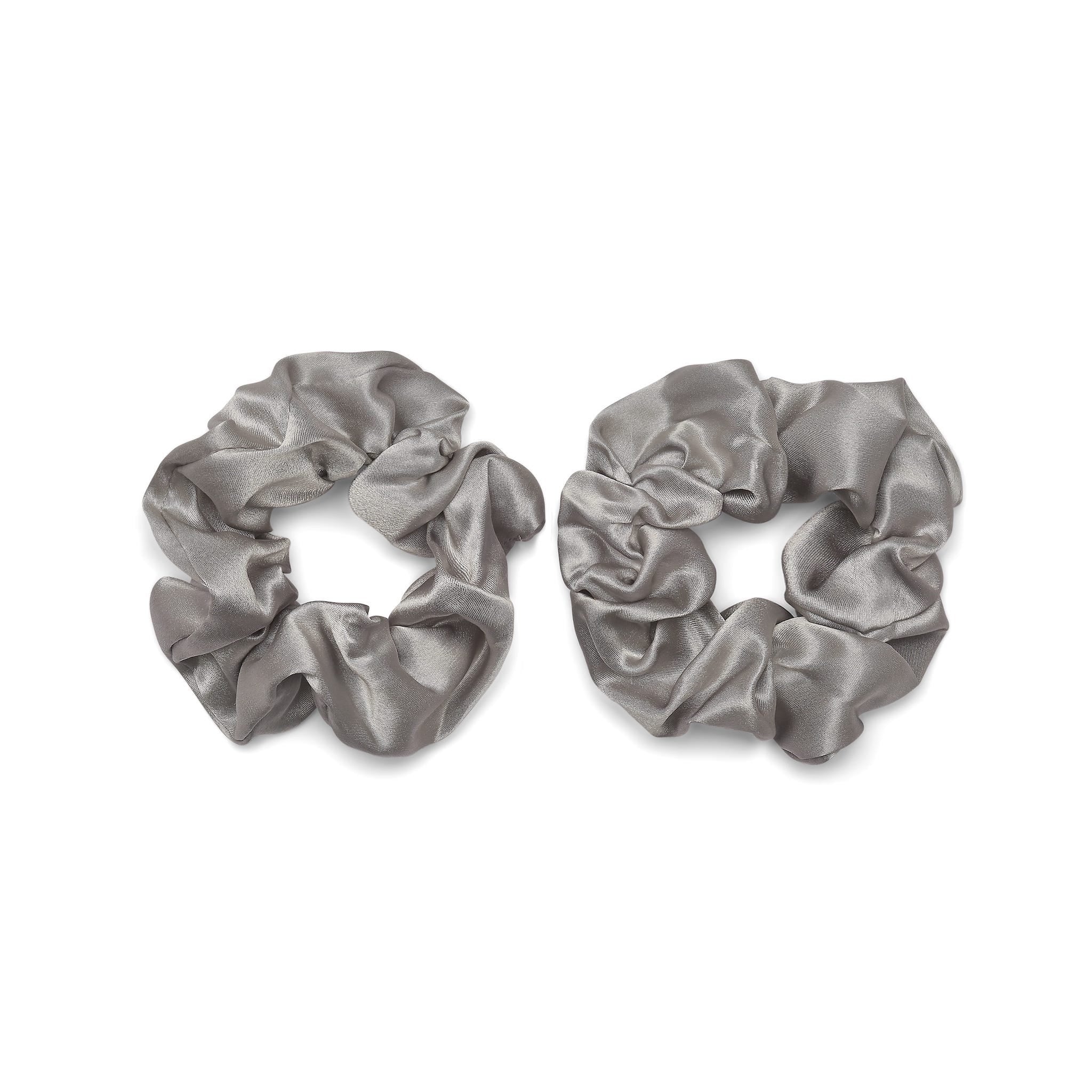 Only Curls Silk Scrunchies - Silver - Image 2