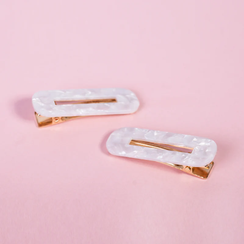 Only Curls Crocodile Hair Clips - White Shimmer - Image 3
